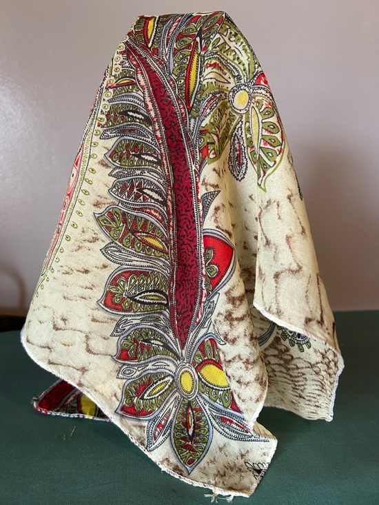 Other Accessories - Paisley Scarf in Cream, Red & Yellow